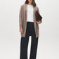 Quinoa Melange Ribbed Knit Duster Cardigan - Woman Wearing Longline Open Cardigan - Suzy Shier