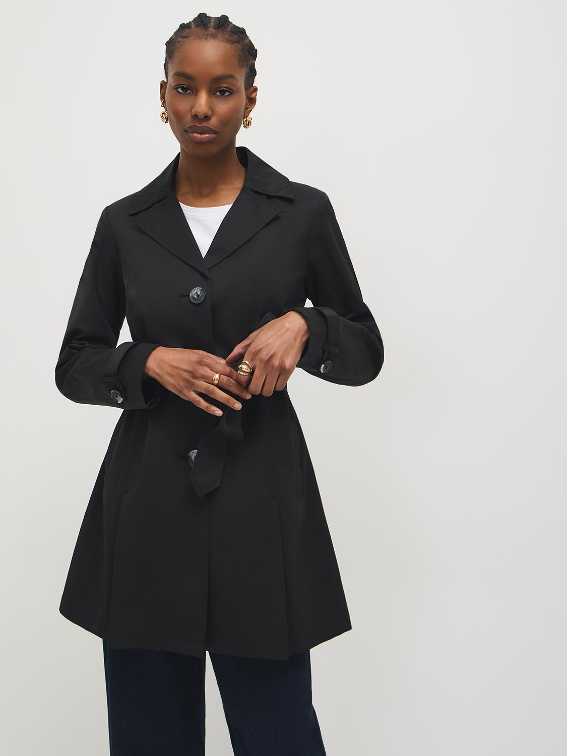 Cotton-Blend Trench Coat – Suzy Shier