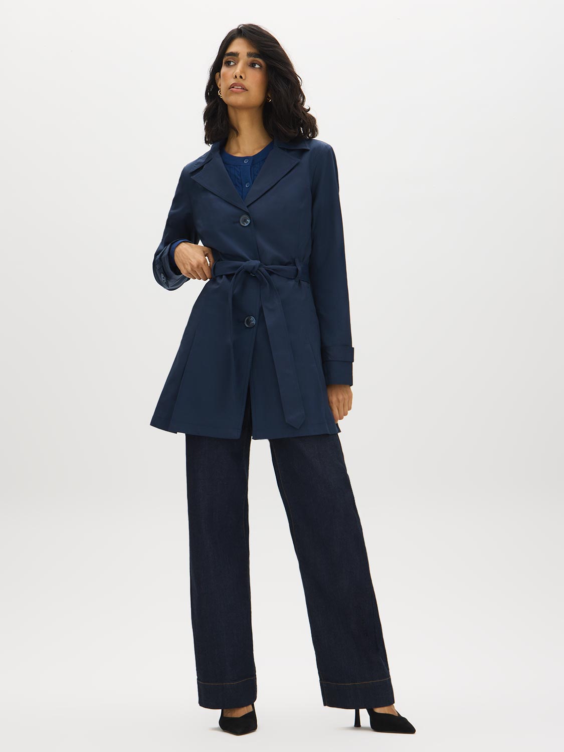 Cotton-Blend Trench Coat – Suzy Shier