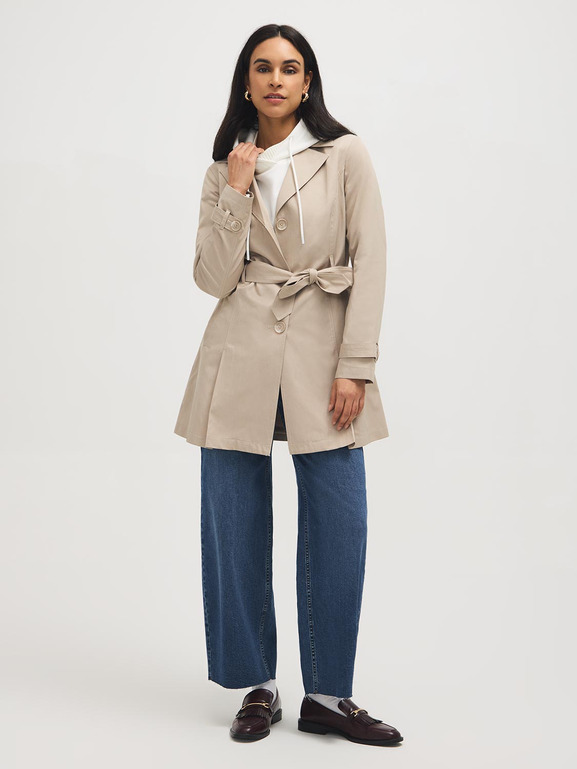 Cotton-Blend Trench Coat – Suzy Shier