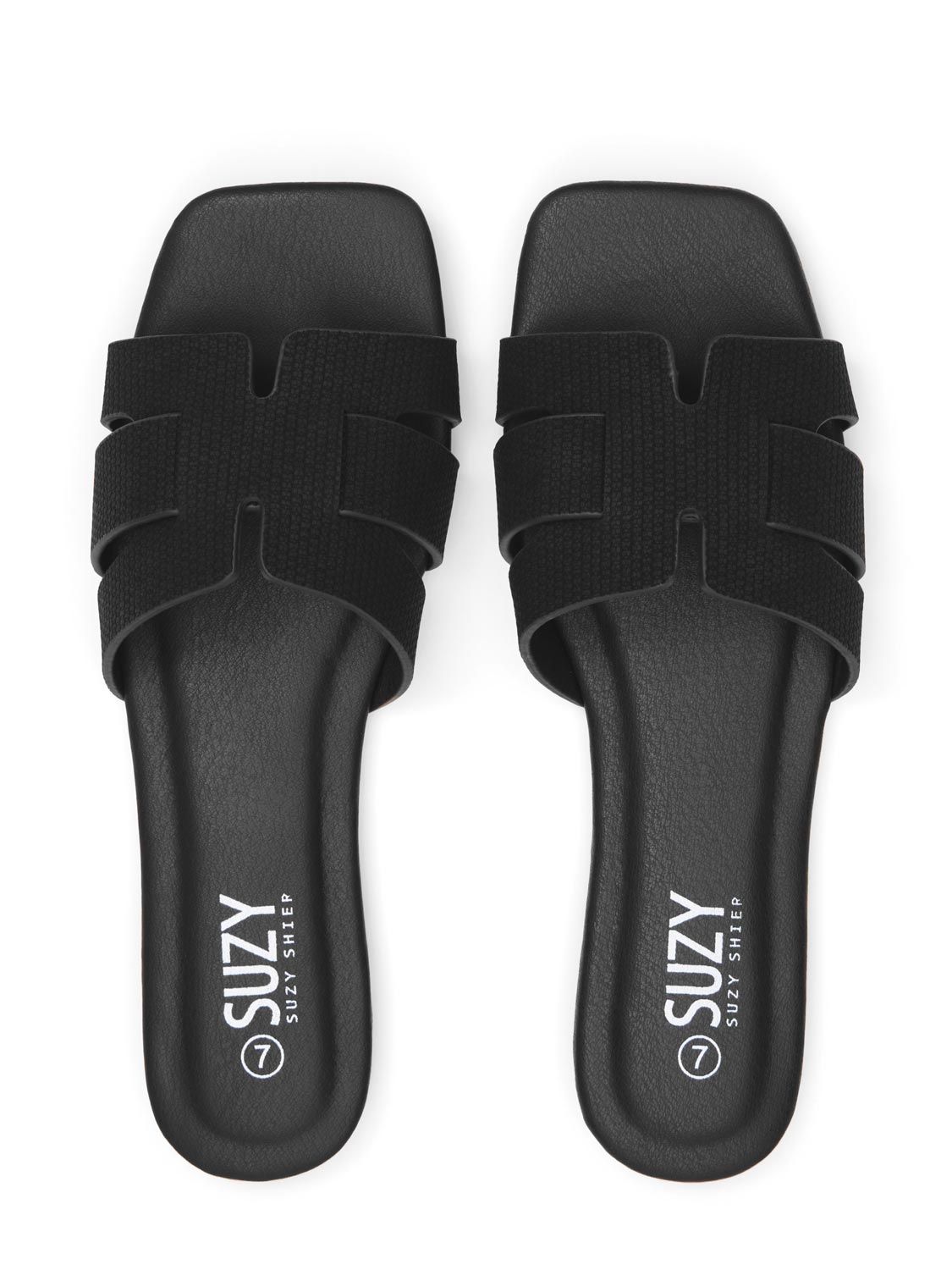 Faux Leather Woven Sandals