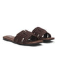 Sandales tressées en faux cuir