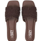 Sandales tressées en faux cuir