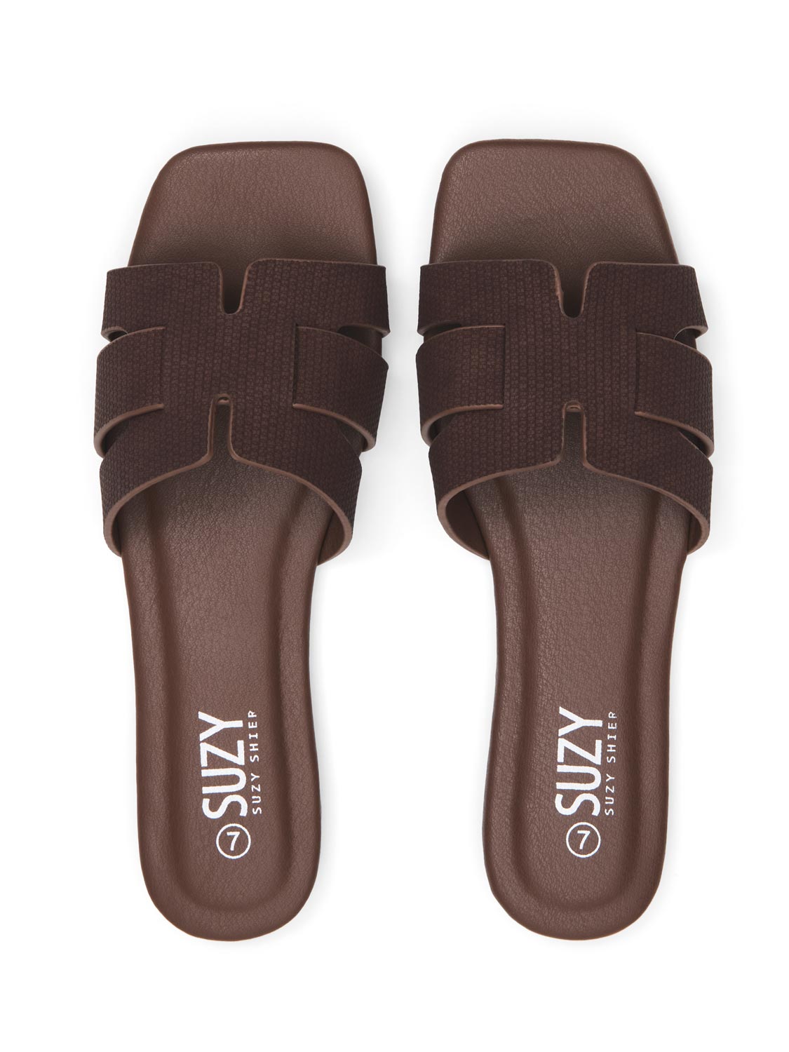 Sandales tressées en faux cuir