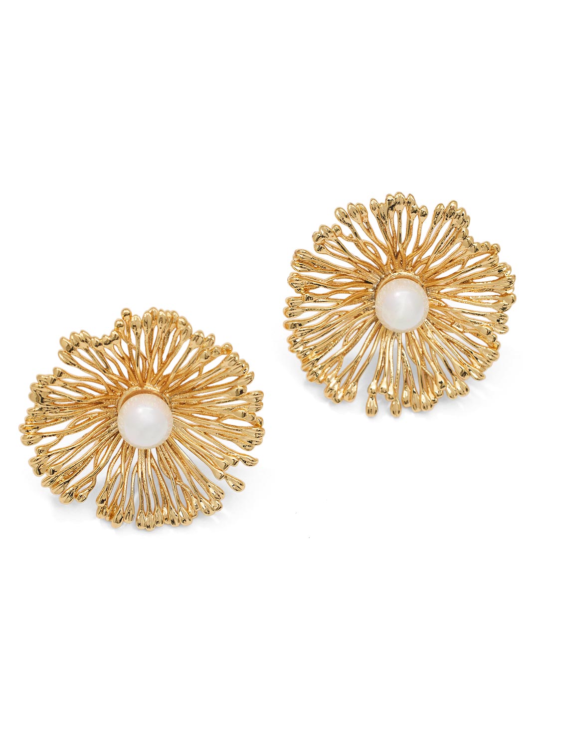 Boutons d'oreilles floraux à perle