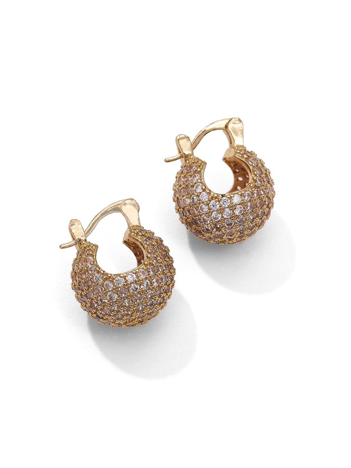 Boucles d'oreilles huggie pavé