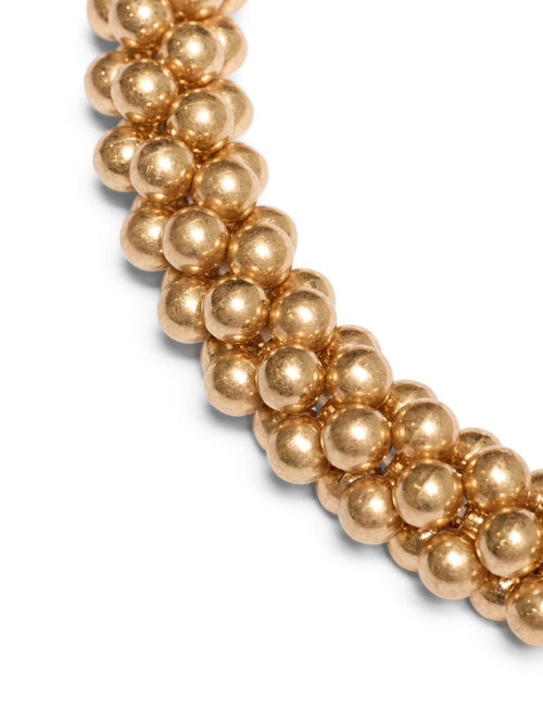 Gold Ball Cluster Necklace