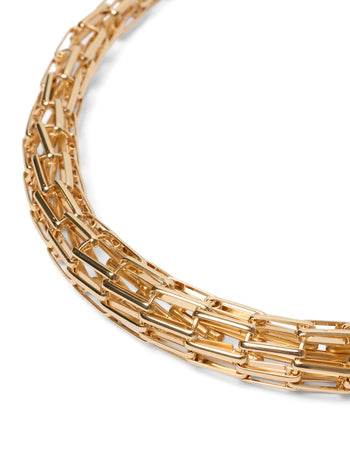 Interlocking Link Necklace Gold
