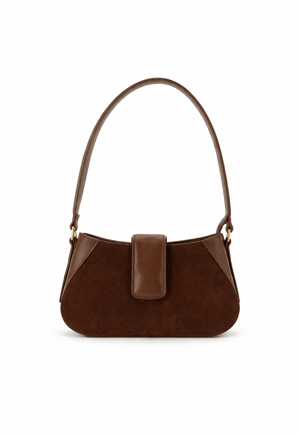 Faux Suede Shoulder Bag