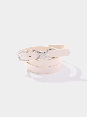 2-Pack Of Crossed Buckle Belts Multi