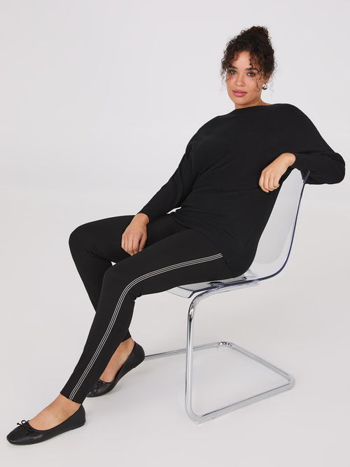 Chandail en tricot ottoman et manches dolman 3/4