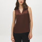 Sleeveless Lace Trim V-Neck Top