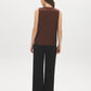 Sleeveless Lace Trim V-Neck Top