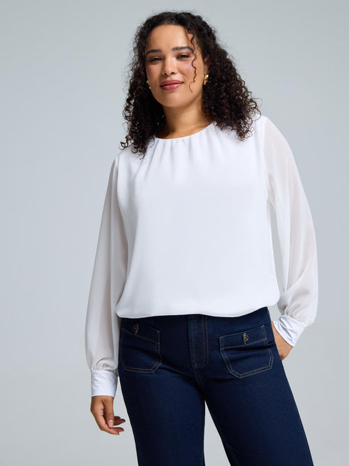Chiffon Popover Top