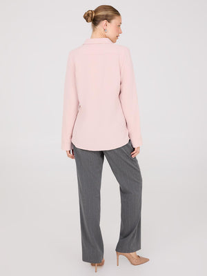 Blouse texturée avec poche utilitaire Pink Dust