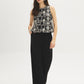 Black Embroidered Sleeveless Shell Top - Woman Wearing Detailed Cotton Top - Suzy Shier