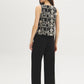 Black Embroidered Sleeveless Shell Top - Woman Wearing Detailed Cotton Top - Suzy Shier