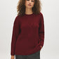 Cable Knit Sweater with Side Slits
