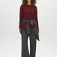 Cable Knit Sweater with Side Slits