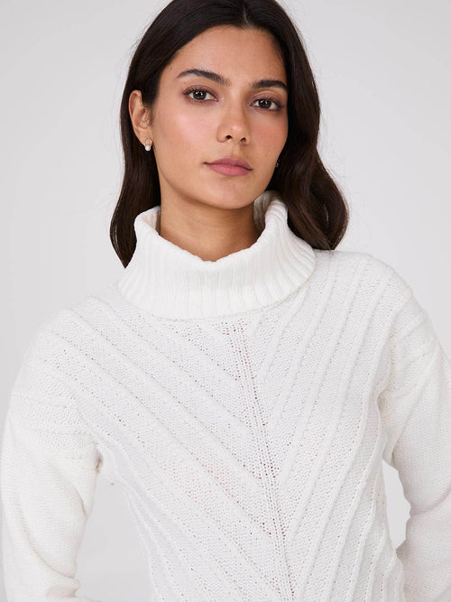 Cowl Neck Chenille Sweater