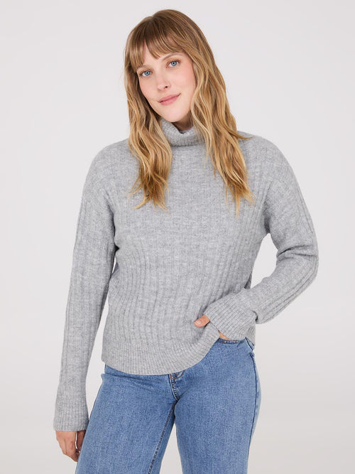 Ribbed Turtleneck Sweater