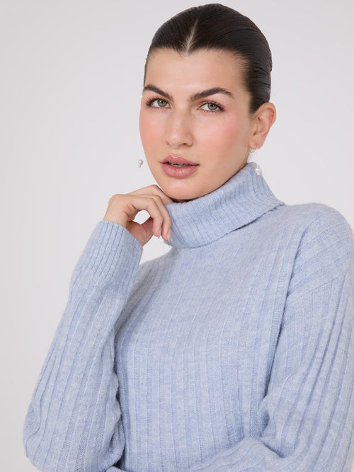 Ribbed Turtleneck Sweater