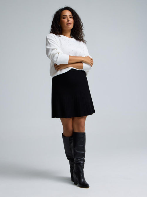 Pearl-Embellished Sweater