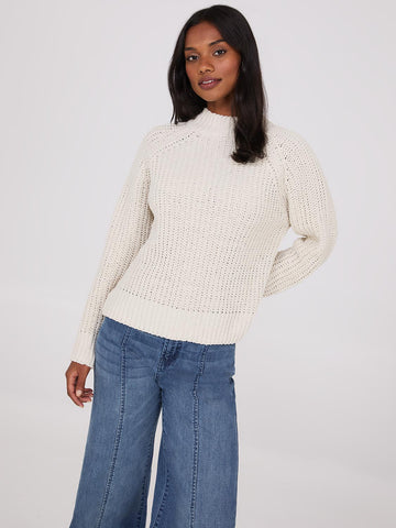 Turtleneck Sweater - Twisted Cable Knit | Suzy Shier