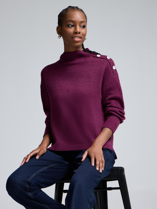 Ribbed Mock Neck Sweater