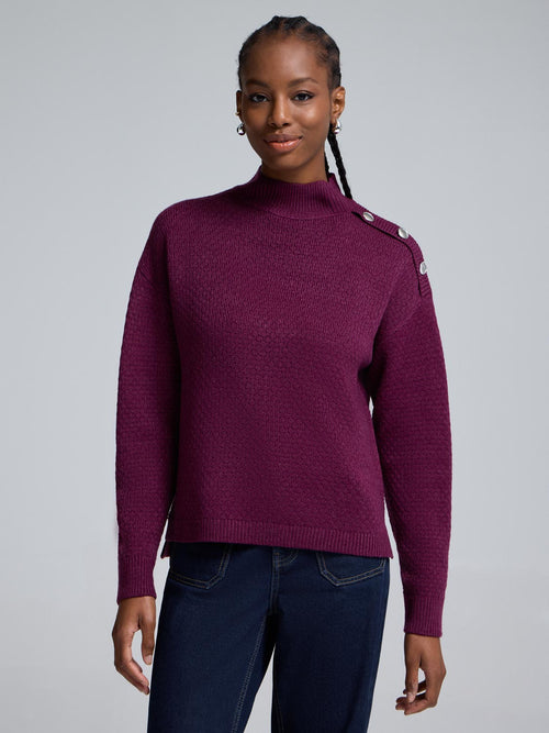 Ribbed Mock Neck Sweater