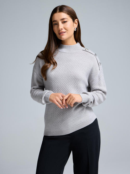 Ribbed Mock Neck Sweater