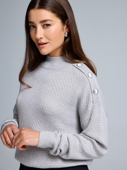 Ribbed Mock Neck Sweater