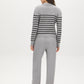 Stripped Polo Collar Sweater - Woman Wearing Classic Knit Top - Suzy Shier