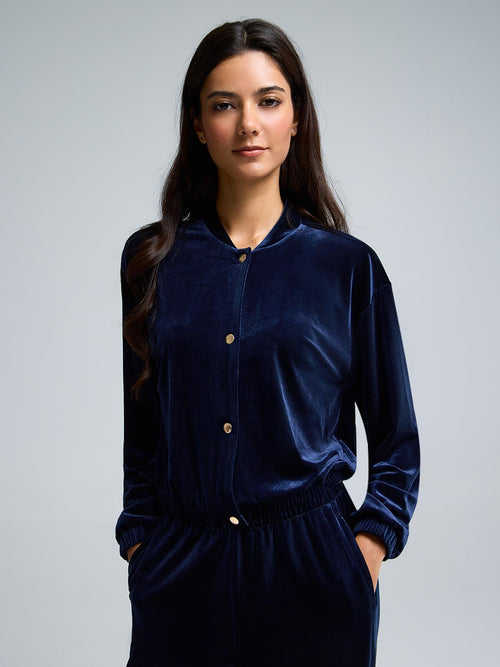 Velvet Bomber Jacket