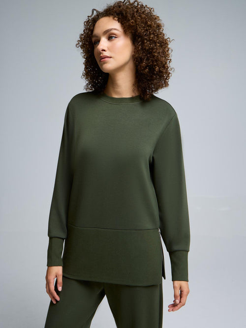 Side Zipper Cloud Fleece Sweatshirt