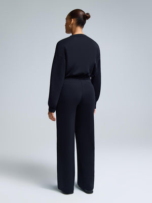 Cloud Fleece Wide-Leg Pants Black
