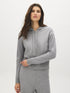 Grey Sweater Knit Straight Leg Pant - Woman Wearing Pull-On Knit Trousers - Suzy Shier