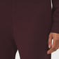 Merlot Sweater Knit Straight Leg Pant - Woman Wearing Pull-On Knit Trousers - Suzy Shier