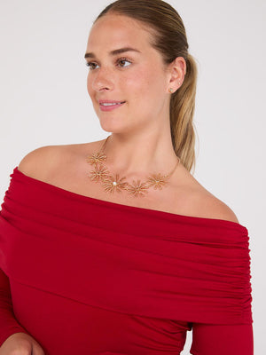 Ruched Off-The-Shoulder Top Ruched Off-The-Shoulder Top