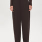 Coffee Bean High-Rise Barrel Leg Knit Pants - Woman Wearing Casual Knit Pants - Suzy Shier