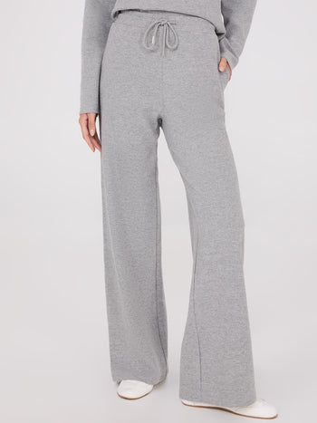 Melange Brushed Ribbed Pants Grey