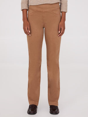 Straight Leg Twill Trousers Lt Brown