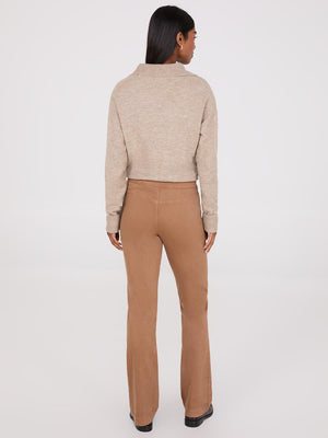 Straight Leg Twill Trousers Lt Brown