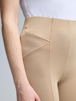 Pantalon à jambe ajustée à enfiler Camel