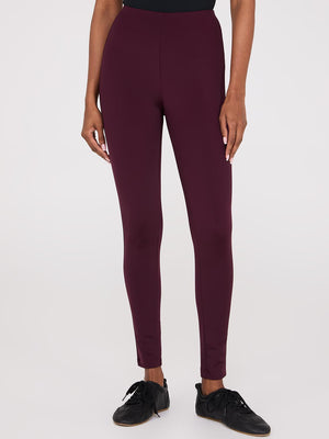 Pantalon longueur cheville à taille haute à effet ventre plat Merlot