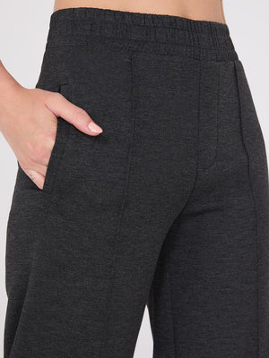 Pantalon à jambes larges avec pinces à l'avant Charcoal