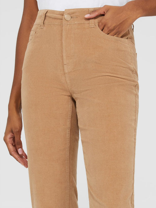 Pantalon droit en velours côtelé