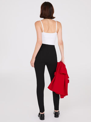 Pantalon ajusté de longueur régulière  Black