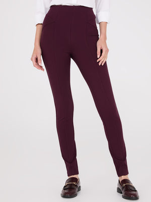 Pantalon ajusté de longueur régulière  Merlot