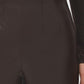 Coffee Bean Faux Leather Slim Leg Pull-On Pant - Woman Wearing Sleek Faux Leather Trousers - Suzy Shier
